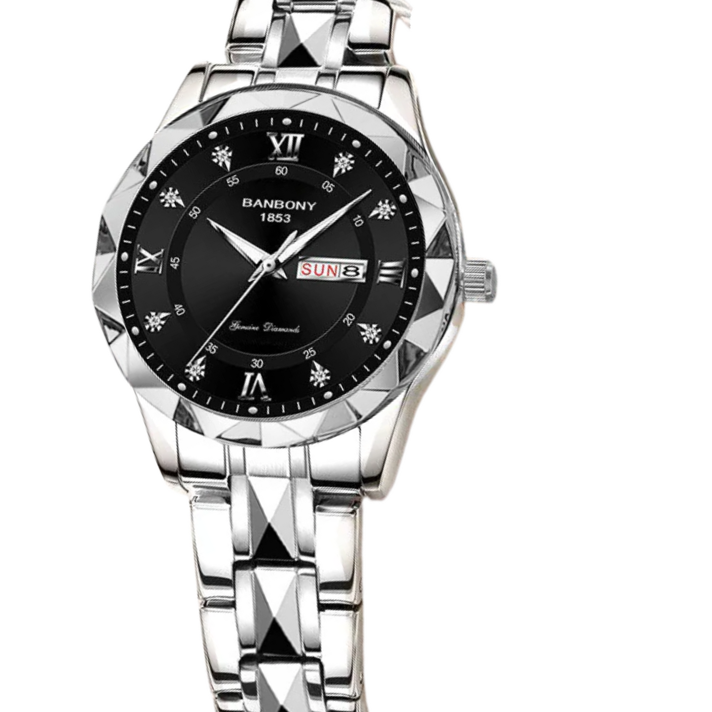 Banbony Women’s Round-Shaped Fashion Watch – Luminous Dual Calendar