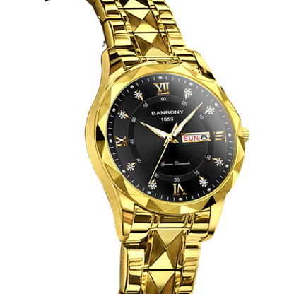 Banbony Women’s Round-Shaped Fashion Watch – Luminous Dual Calendar