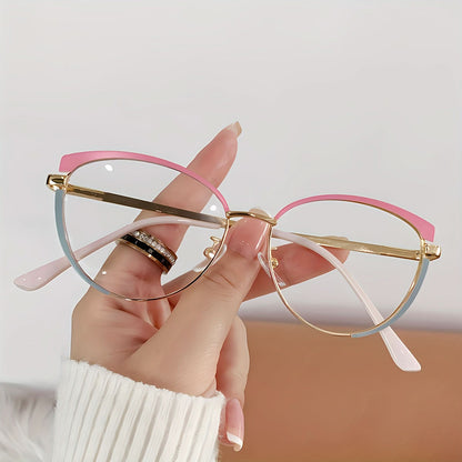 Stainless Steel Frame Cat Eye Reading Glasses – Stylish Presbyopia Relief